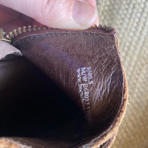 Born Zowy Tobacco Suede Ankle Booties Boots Shoes Heeled Women's size 9 - Picture 7 of 8